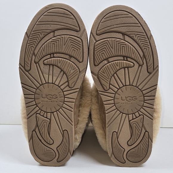 Ugg Maylin Cozy Shearling Winter Suede Cuff Boots Pull On Sz.7 Outdoor Luxury - Picture 10 of 12